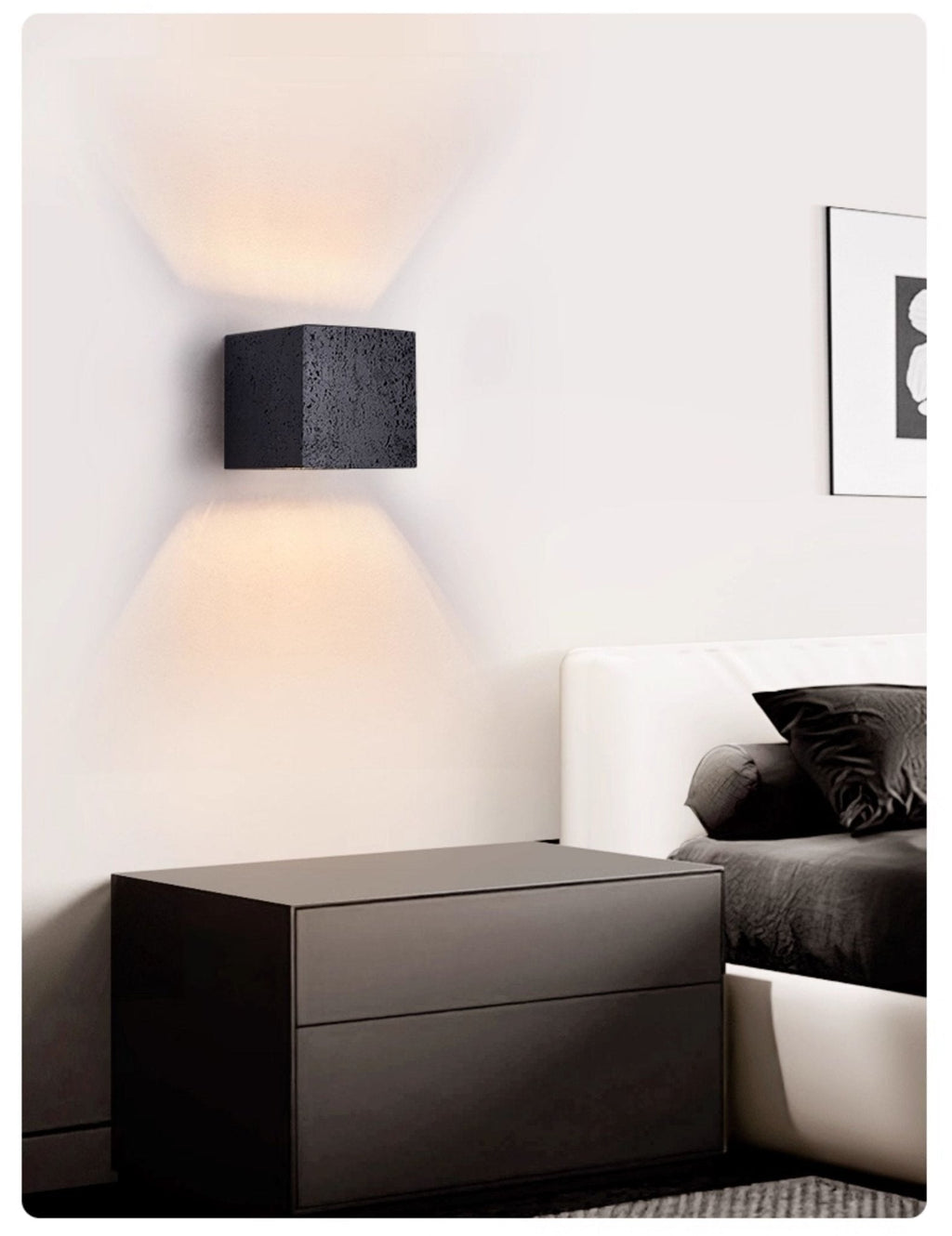 Vulcanis Cube Wall Light, Hardwired Wall Sconce, detail 8