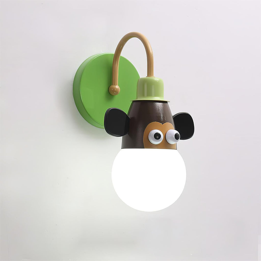 Cartoon Animal Kids Wall Light, Bedroom Wall Sconce, detail 4