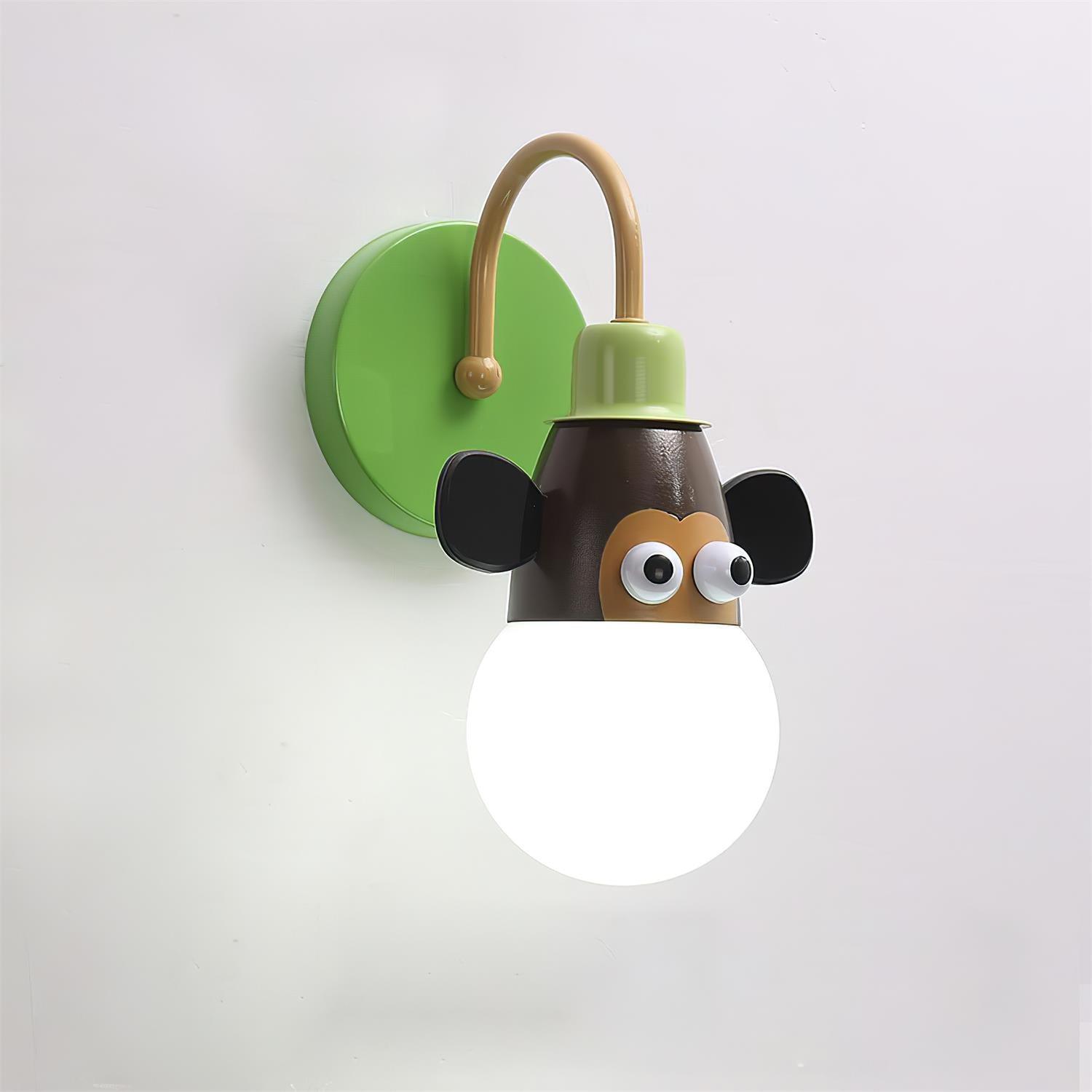 Cartoon Animal Kids Wall Light, Bedroom Wall Sconce, detail 4