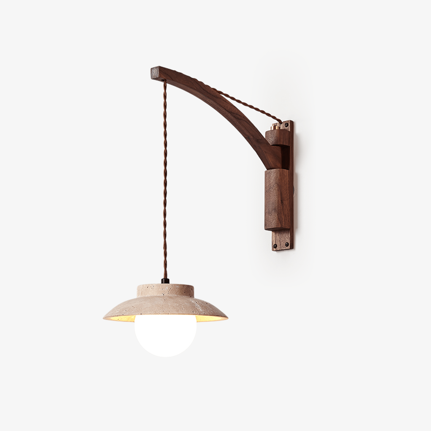 Artisan Arc Wall Light, Hardwired Wall Sconce, Metal, Dia 20cm x H 10cm