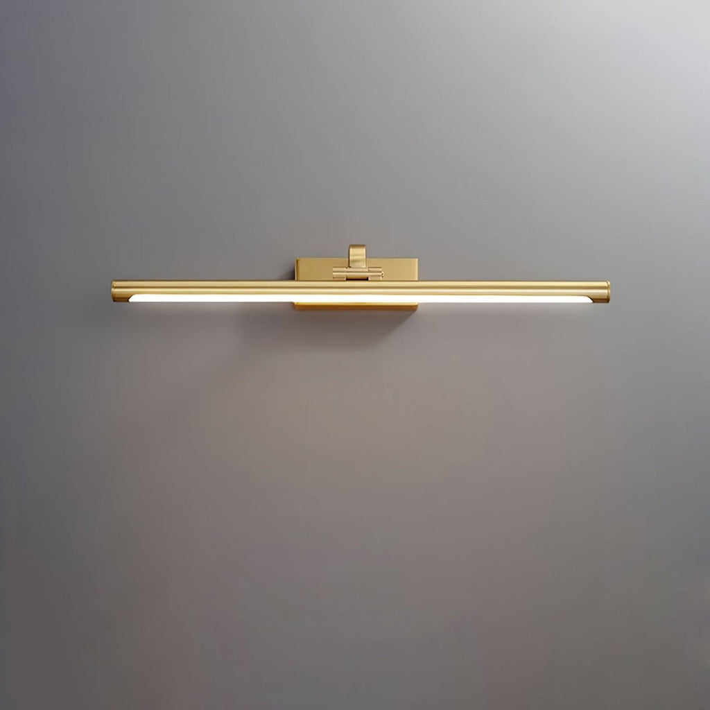 Walnut Color Linear LED Wall Light - Dia 40cm x H 8.5cm Metal, Hardwired Wall Sconce, detail 22