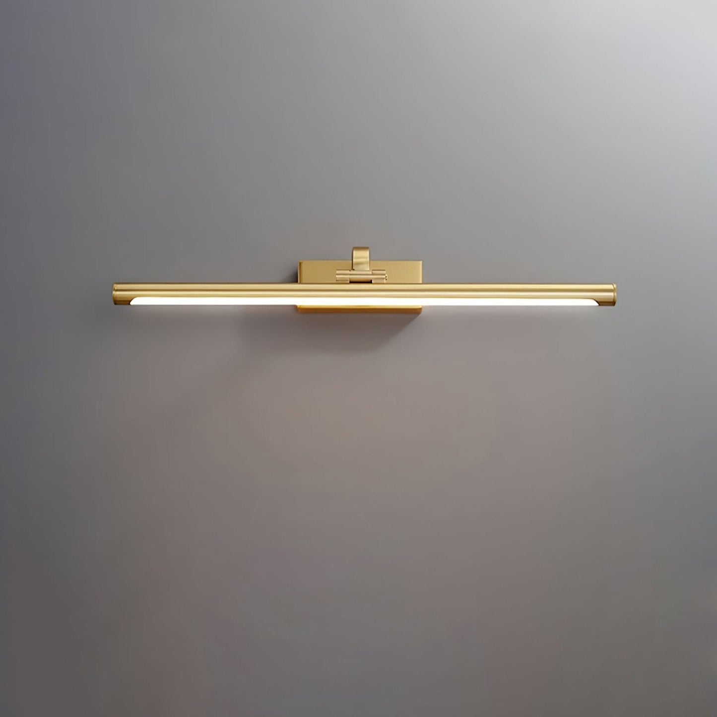 Walnut Color Linear LED Wall Light - Dia 40cm x H 8.5cm Metal, Hardwired Wall Sconce, detail 22
