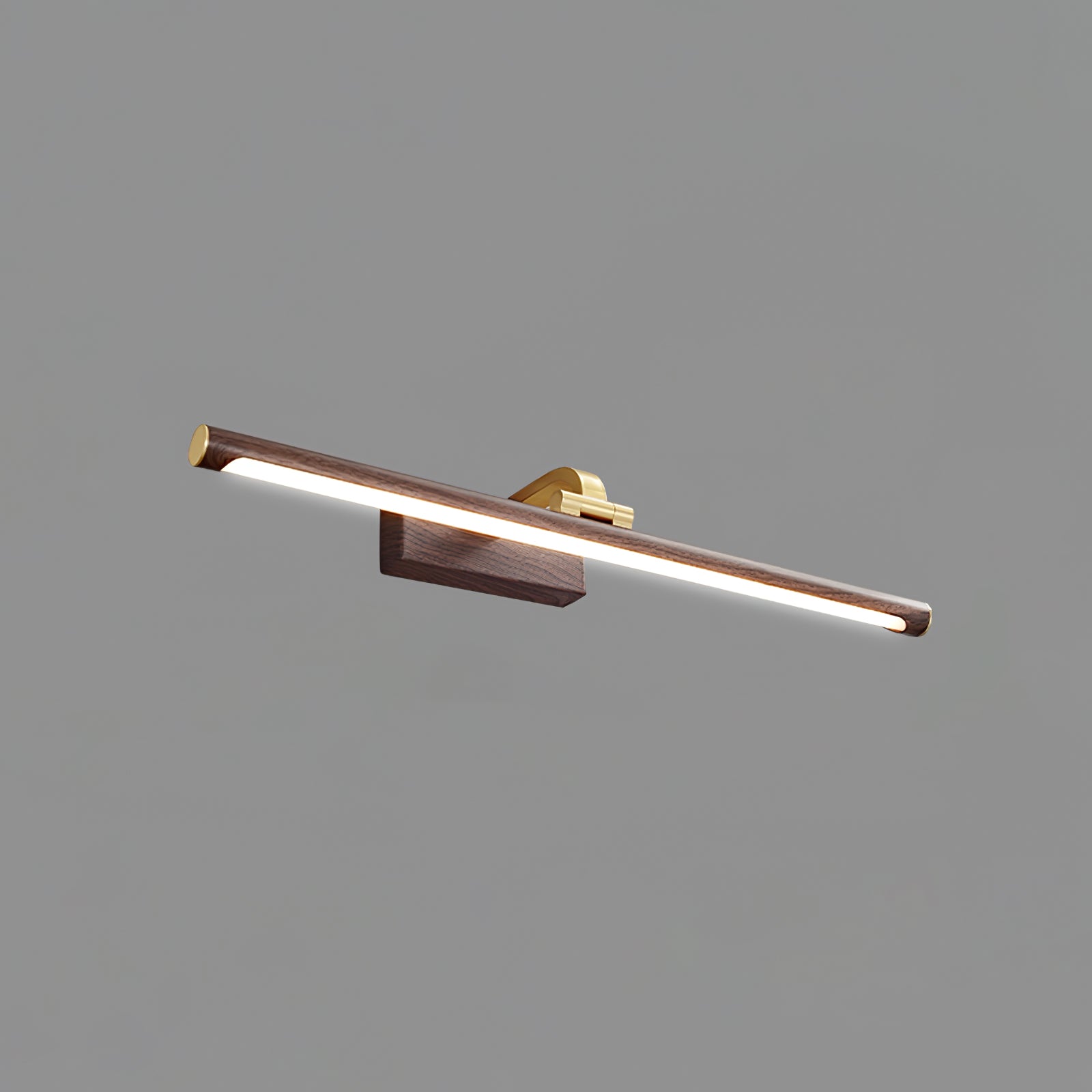 Walnut Color Linear LED Wall Light - Wall Lamp, Hardwired Wall Sconce, detail 19