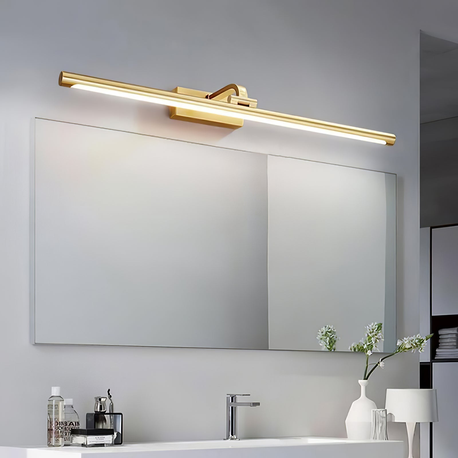 Walnut Color Linear LED Wall Light - Wall Lamp, Hardwired Wall Sconce, detail 21
