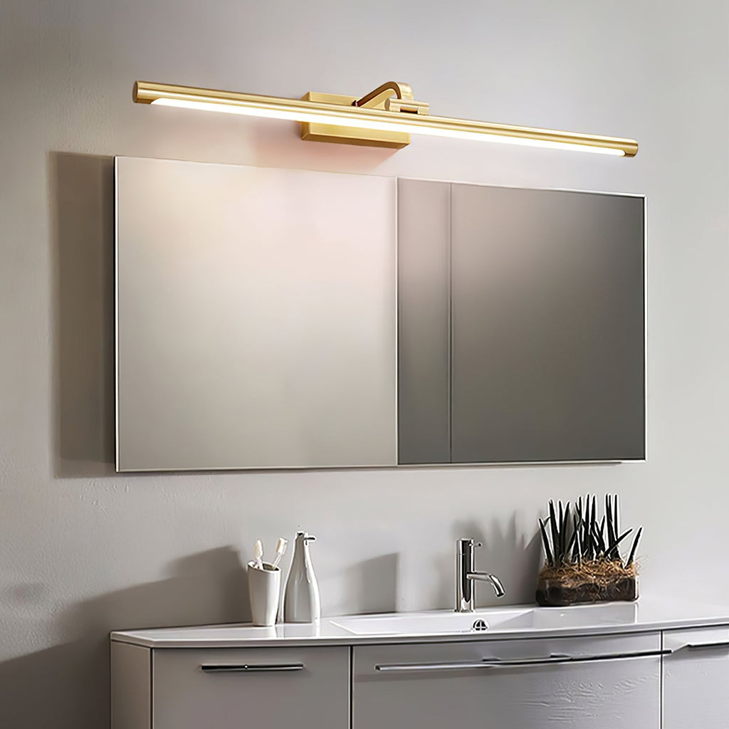 Walnut Color Linear LED Wall Light - Dia 40cm x H 8.5cm Metal, Hardwired Wall Sconce, detail 20
