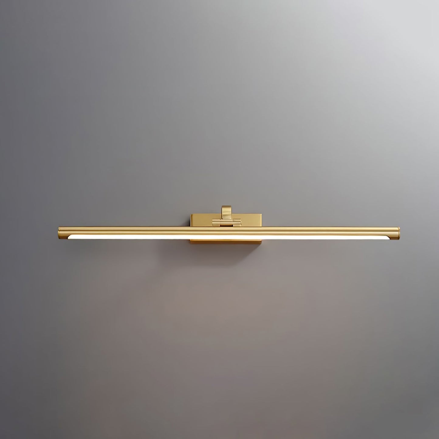 Walnut Color Linear LED Wall Light - Dia 40cm x H 8.5cm Metal, Hardwired Wall Sconce, detail 24