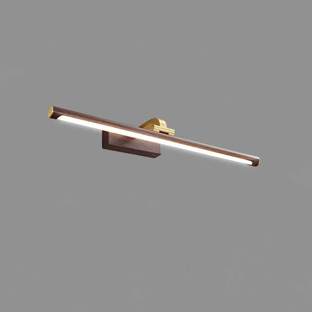Walnut Color Linear LED Wall Light - Wall Lamp, Hardwired Wall Sconce, detail 24