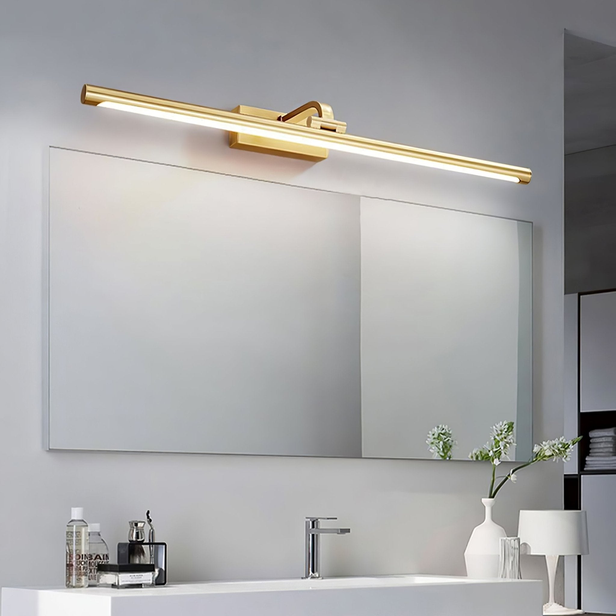 Walnut Color Linear LED Wall Light - Wall Lamp, Hardwired Wall Sconce, detail 5