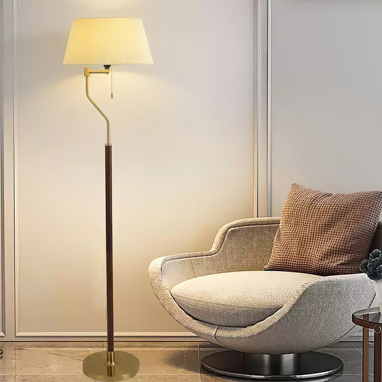 Walnut Whisper Tall Floor Light, Floor Lamp, detail 2