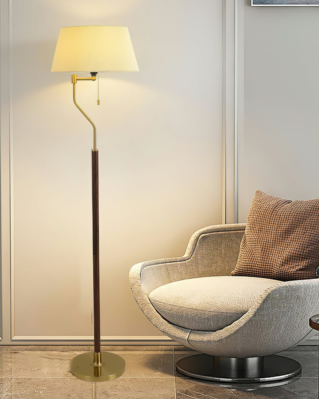 Walnut Whisper Tall Floor Light, Floor Lamp, detail 5