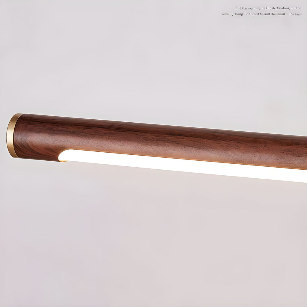 Walnut Color Linear Adjustable Wall Light, Hardwired Wall Sconce, detail 10