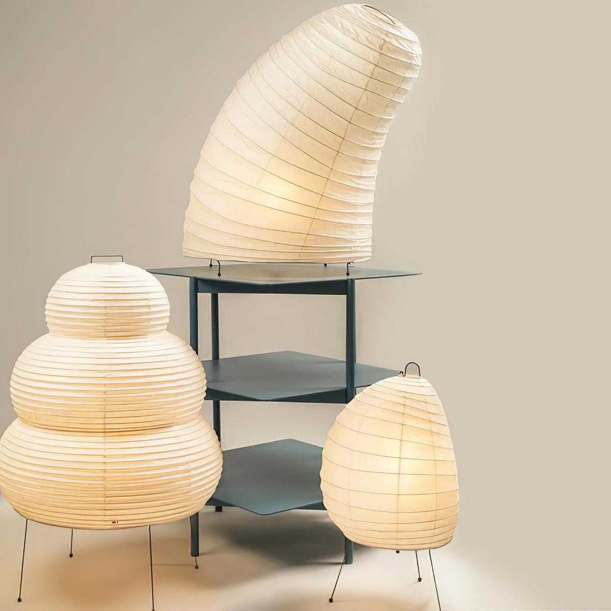 Washi Paper Table Light, Bedside Table Lamp, detail 14