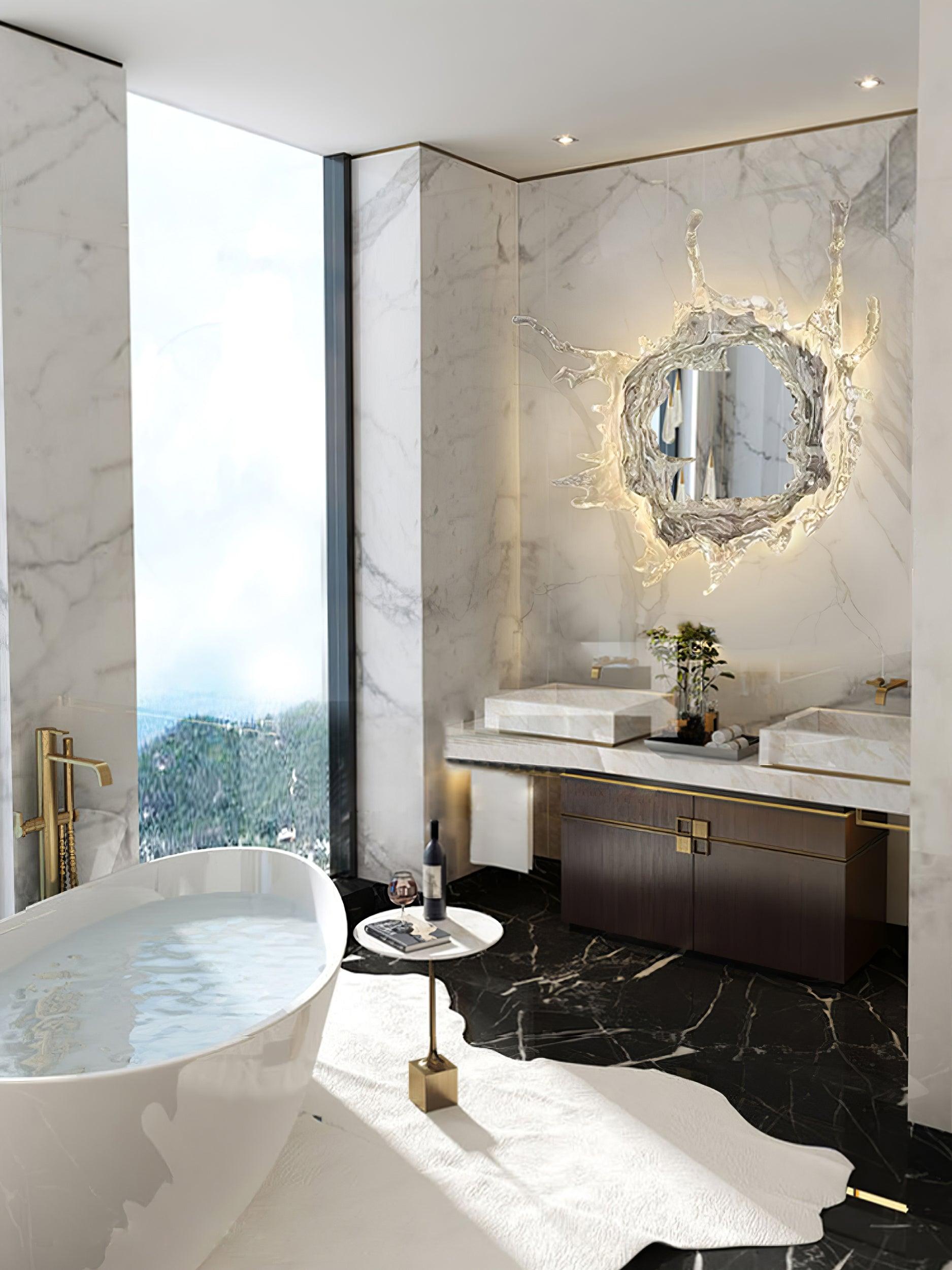 Water Drop Mirror Wall Light, Hardwired Wall Sconce, detail 12
