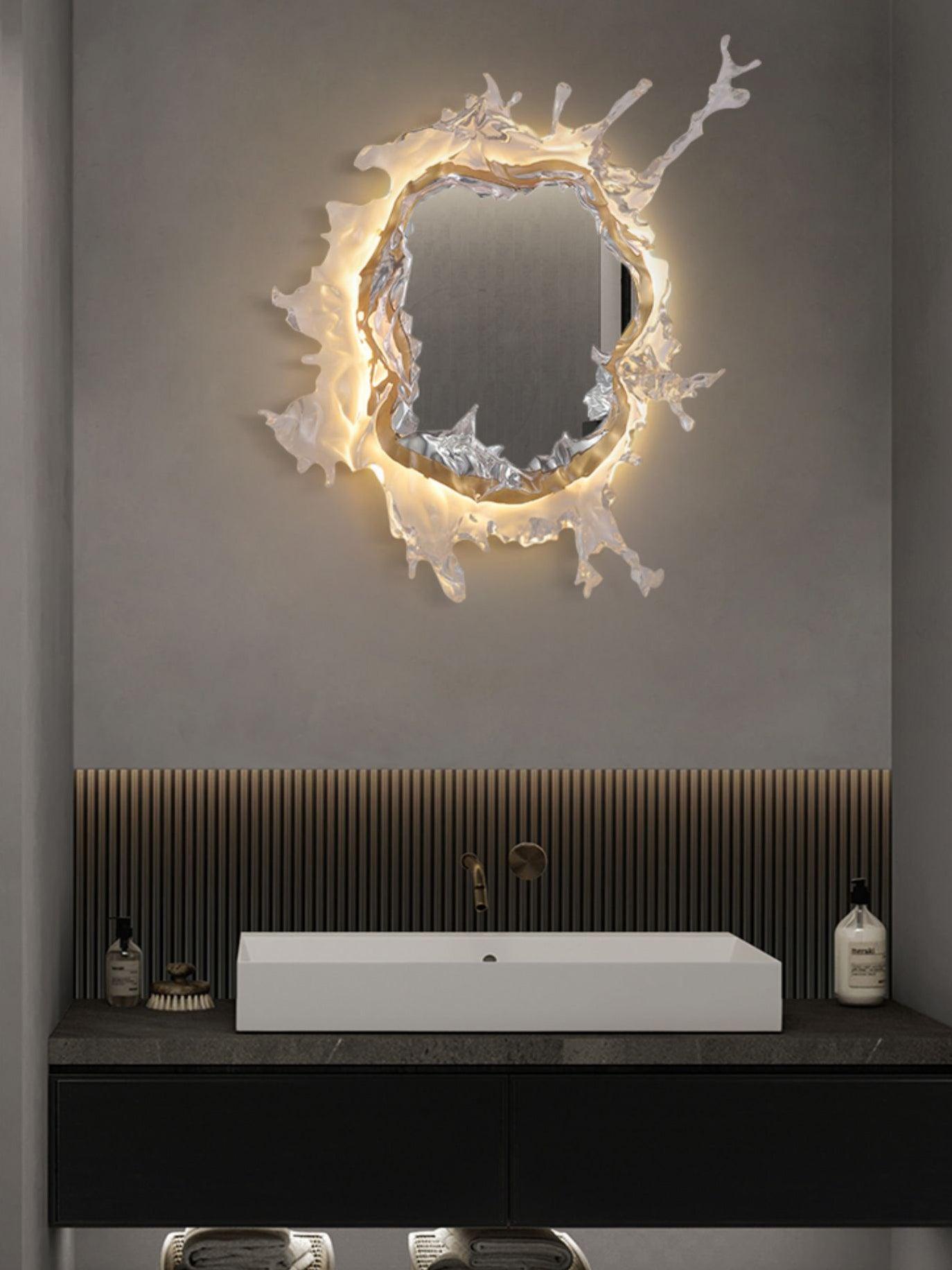 Water Drop Mirror Wall Light, Hardwired Wall Sconce, detail 14