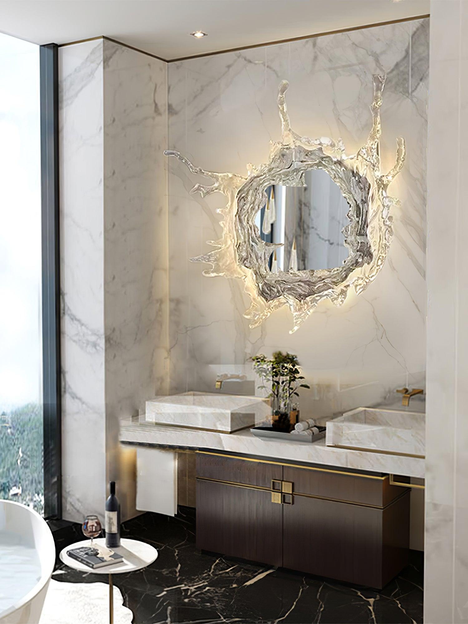 Water Drop Mirror Wall Light, Hardwired Wall Sconce, detail 15