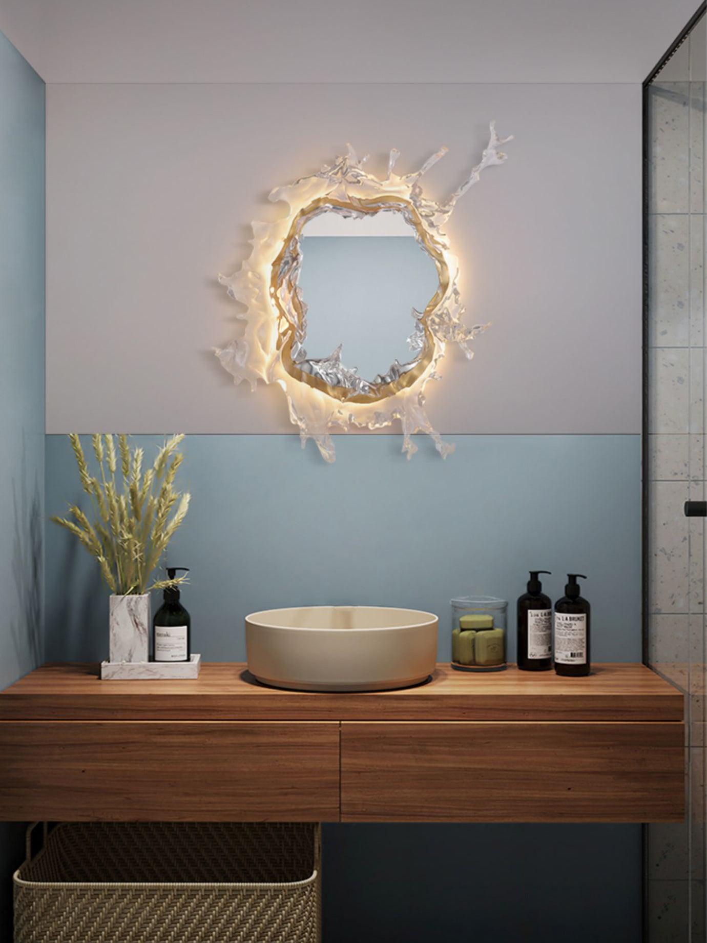 Water Drop Mirror Wall Light, Hardwired Wall Sconce, detail 9