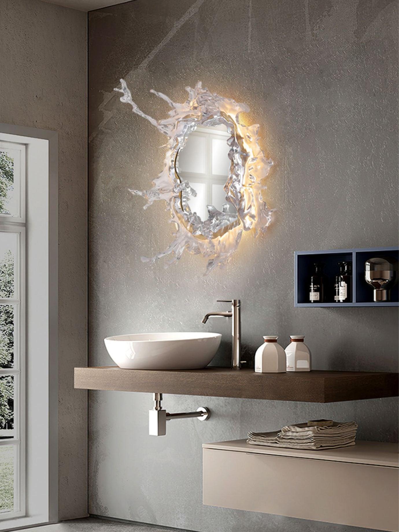 Water Drop Mirror Wall Light, Hardwired Wall Sconce, detail 10