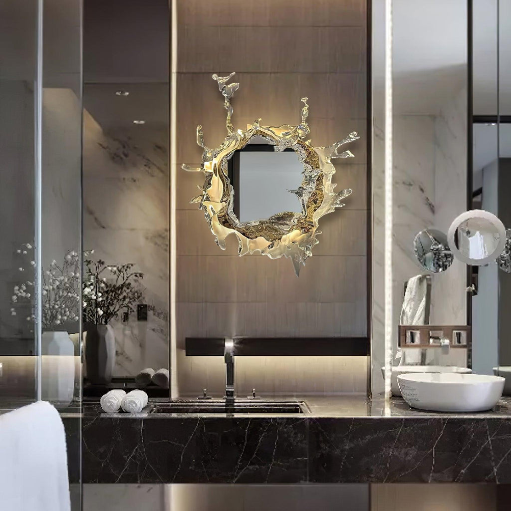 Water Drop Mirror Wall Light, Hardwired Wall Sconce, detail 5