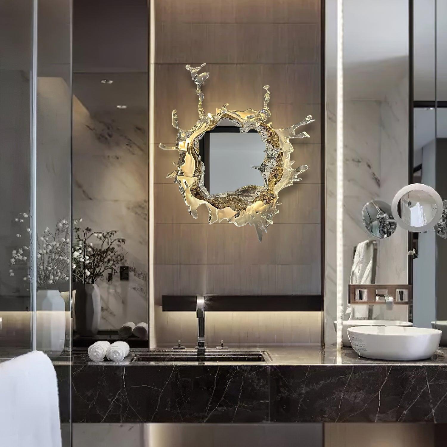 Water Drop Mirror Wall Light, Hardwired Wall Sconce, detail 5