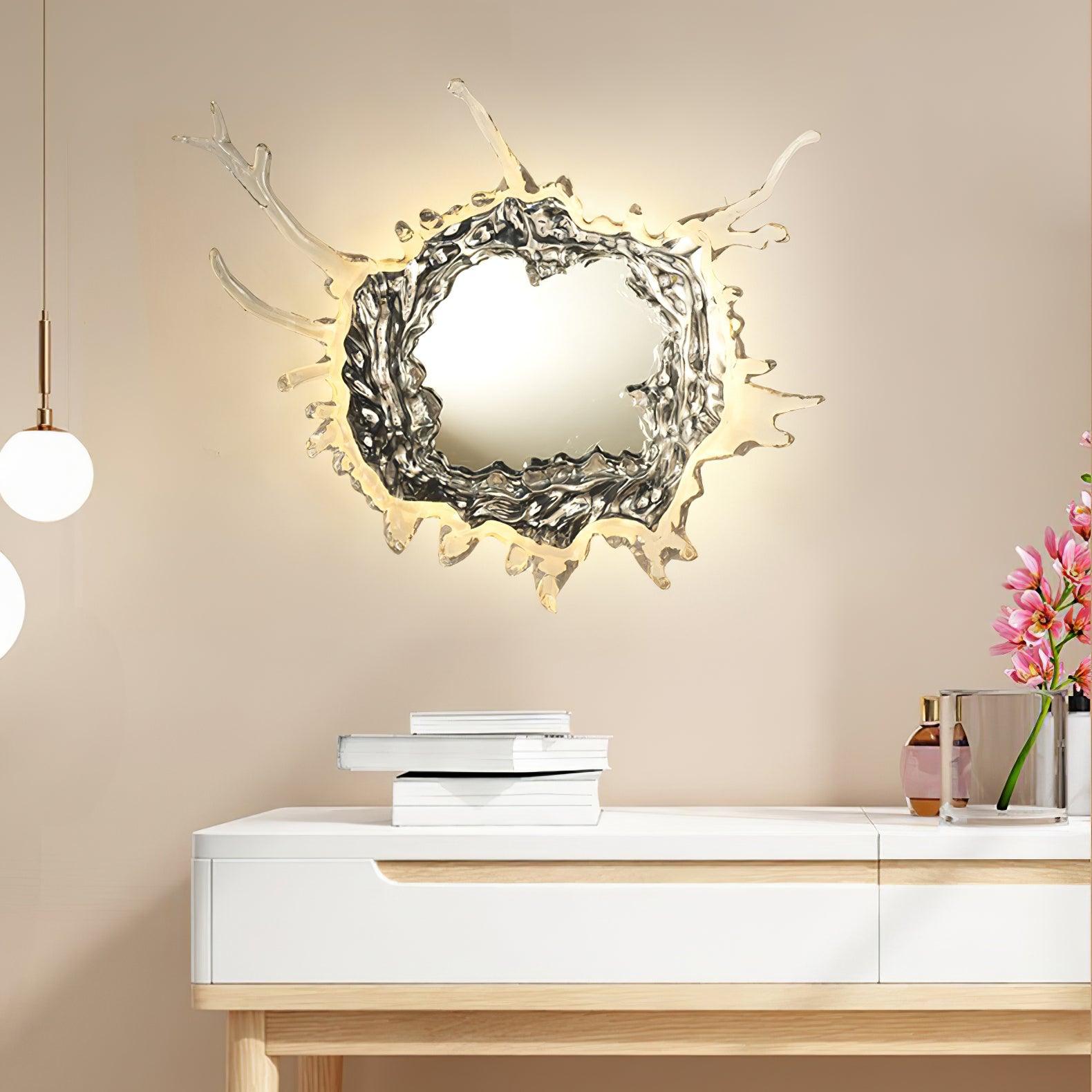 Water Drop Mirror Wall Light, Hardwired Wall Sconce, detail 3