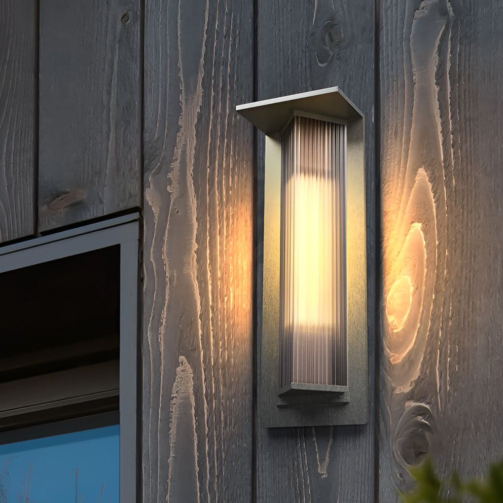 Waterproof LED Solar Vintage Exterior Wall Light Fixture Wall Light, Outdoor Wall Light, Aluminum, 11.8"
