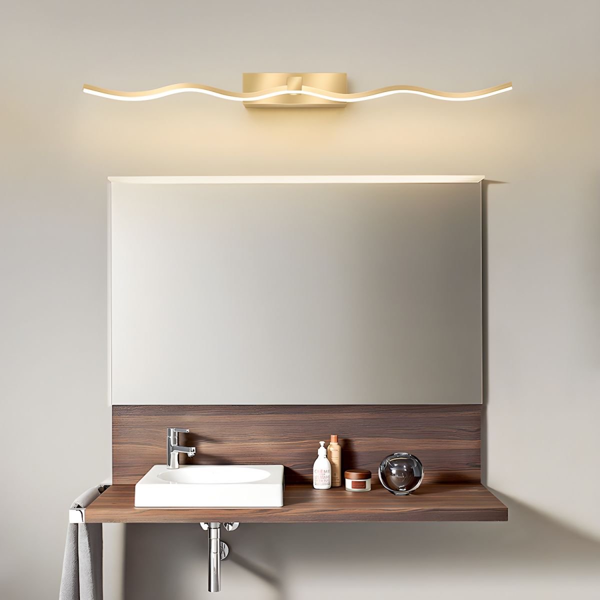 Waveform Linear Wall Light, Hardwired Wall Sconce, detail 2