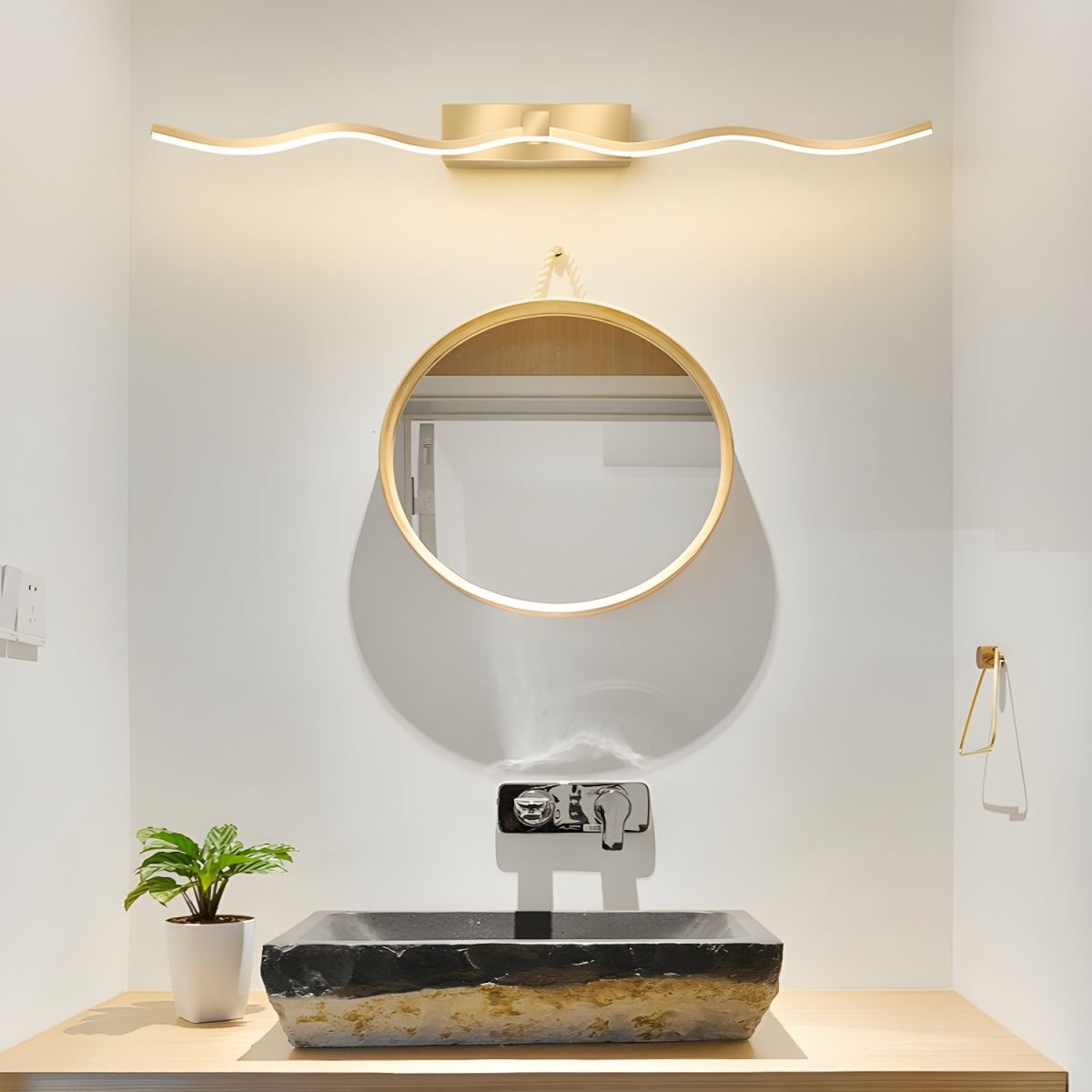 Waveform Linear Wall Light, Hardwired Wall Sconce, detail 7