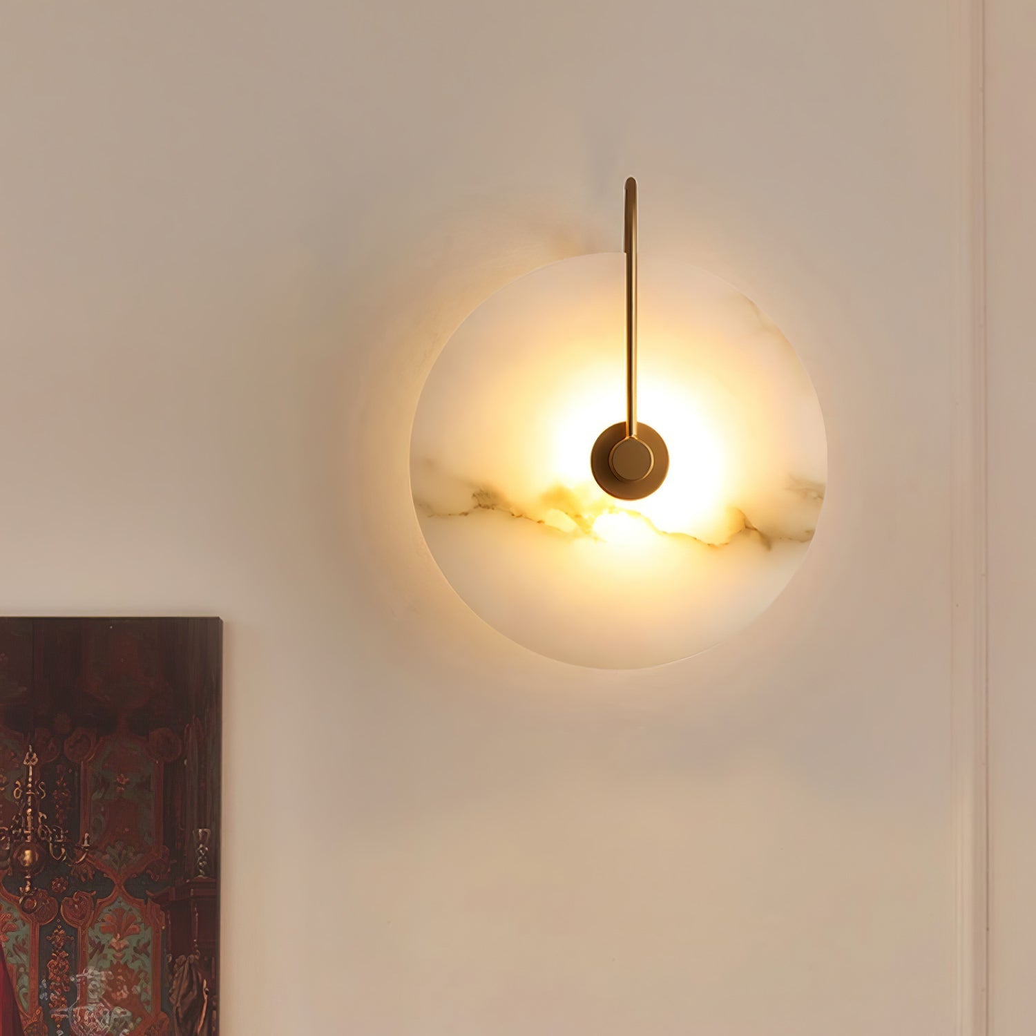 Alabaster LED Wall Light, Hardwired Wall Sconce, detail 21