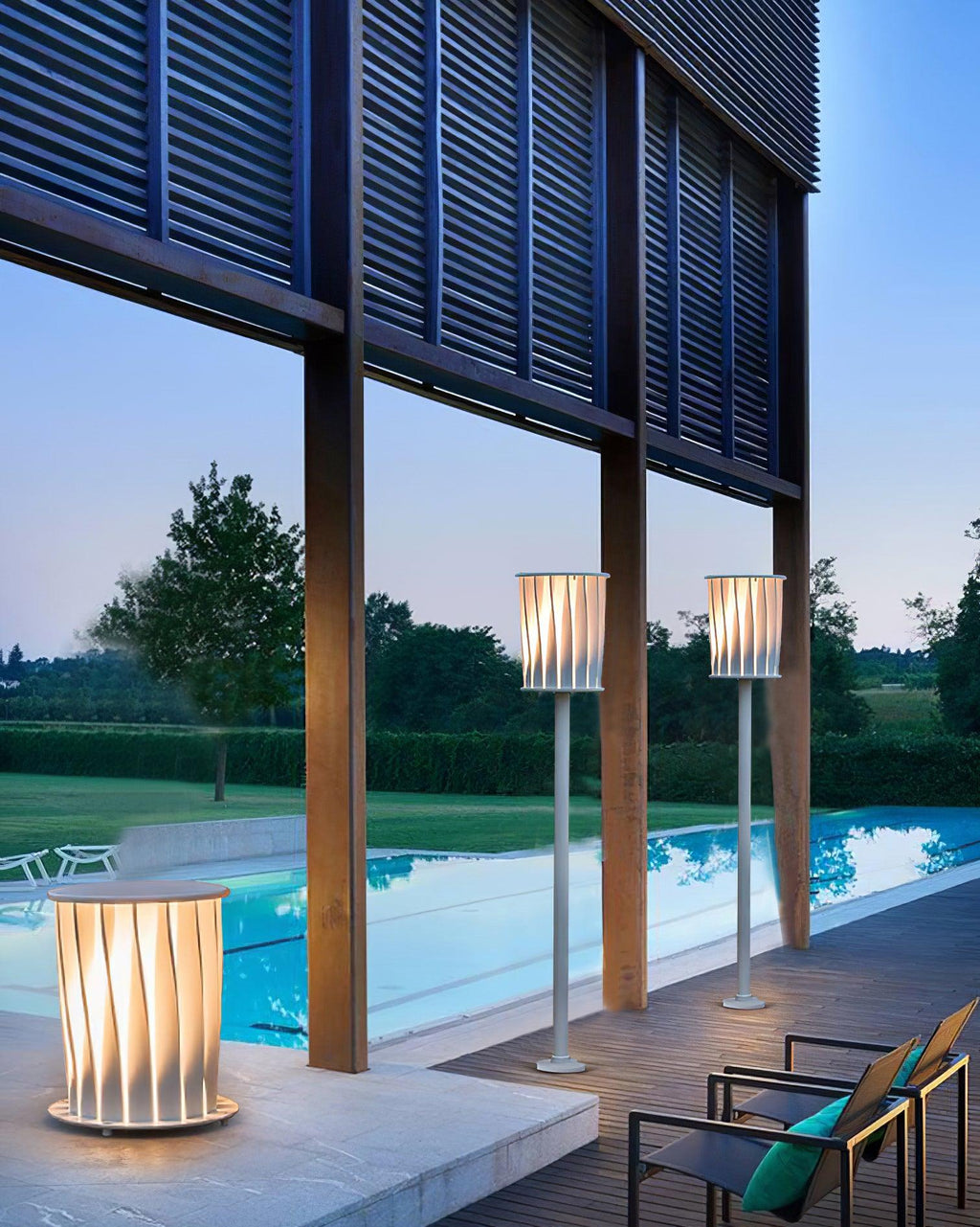 White Column Exterior Light, Outdoor Wall Light, detail 11