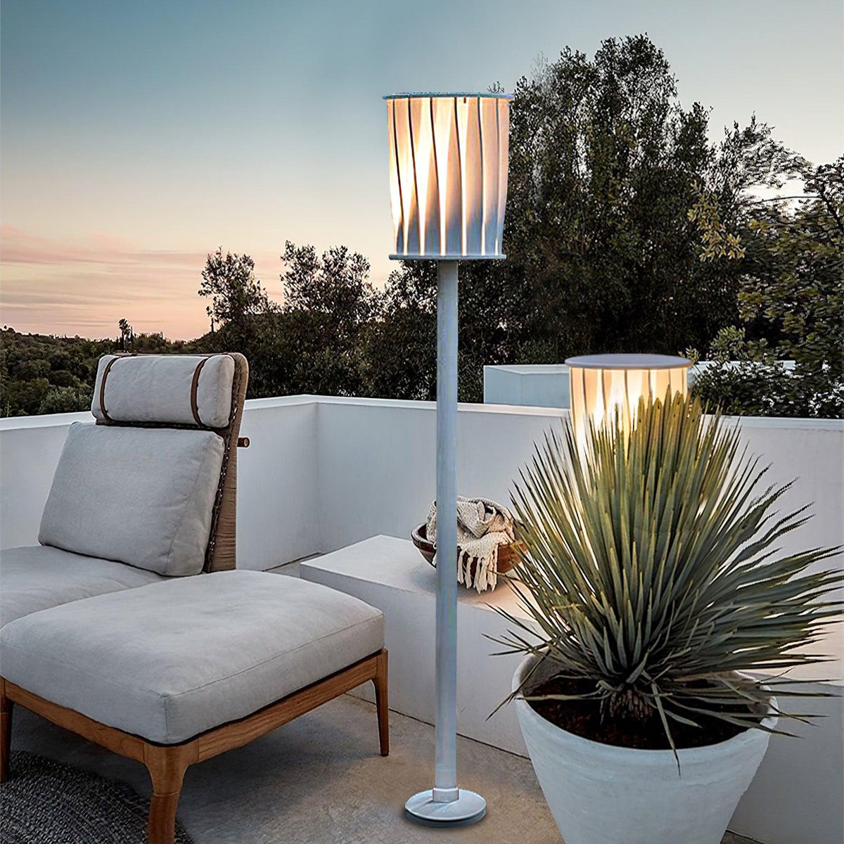 White Column Exterior Light, Outdoor Wall Light, detail 2