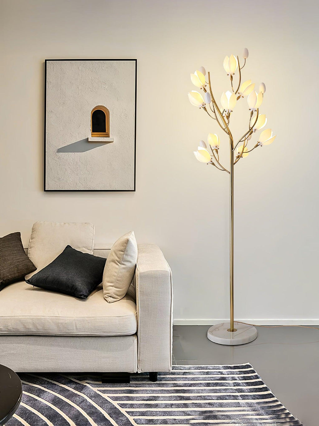 Porcelain Magnolia Floor Light, Floor Lamp, detail 10
