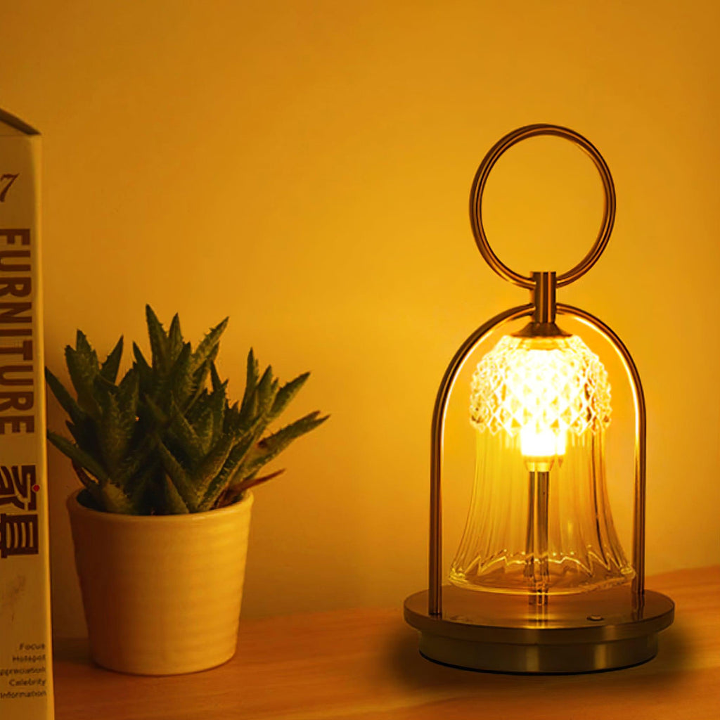 Wind Chime Portable Built-in Battery Table Light, Bedside Table Lamp, detail 3