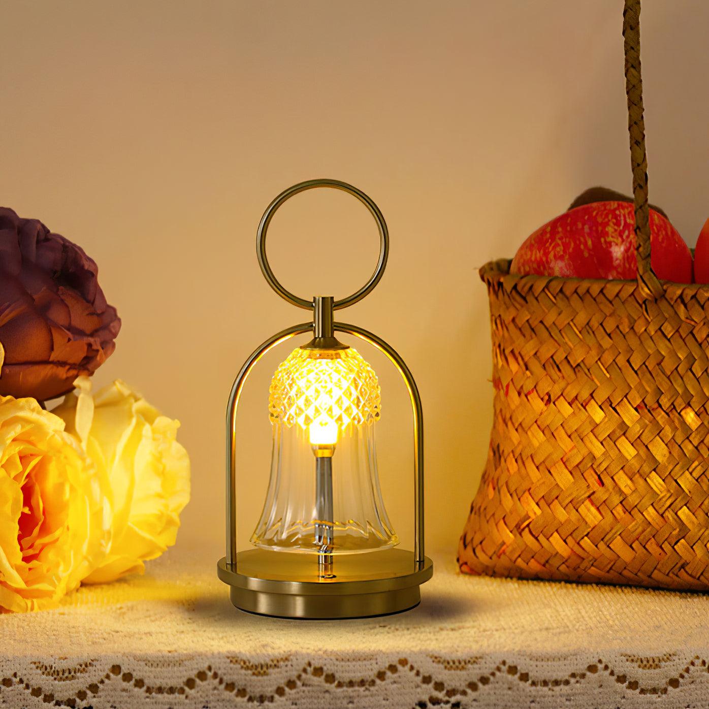 Wind Chime Portable Built-in Battery Table Light, Bedside Table Lamp, detail 2