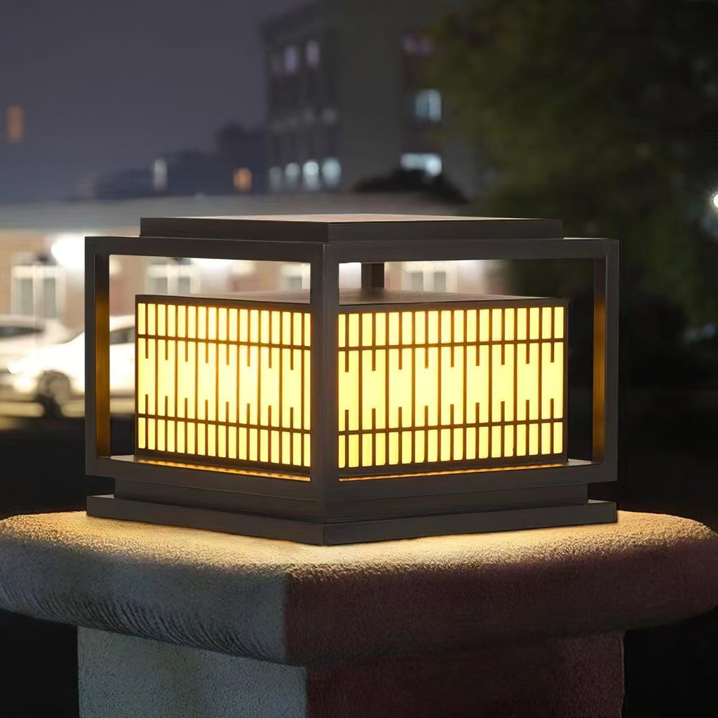Window Grille Exterior Post Light, Outdoor Wall Light, detail 3