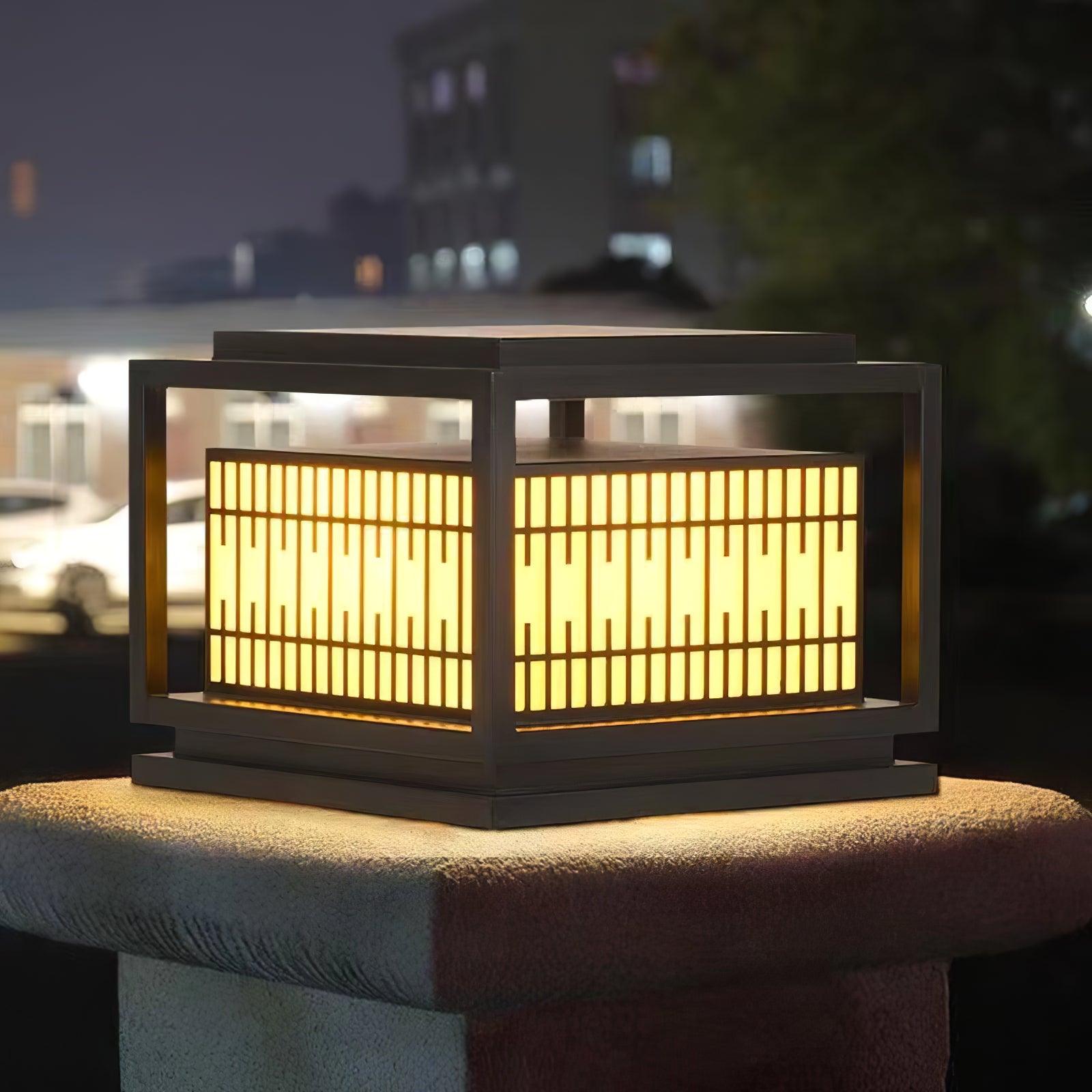 Window Grille Exterior Post Light, Outdoor Wall Light, detail 3