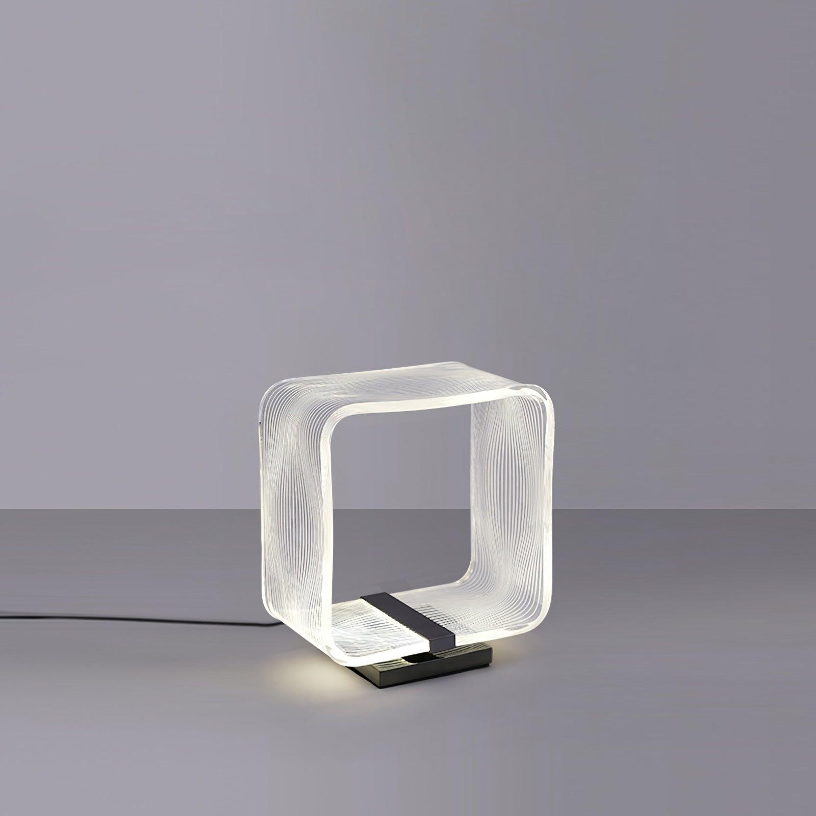Wire Cube Table Light, Bedside Table Lamp, Iron, Dia 29cm x H 33cm