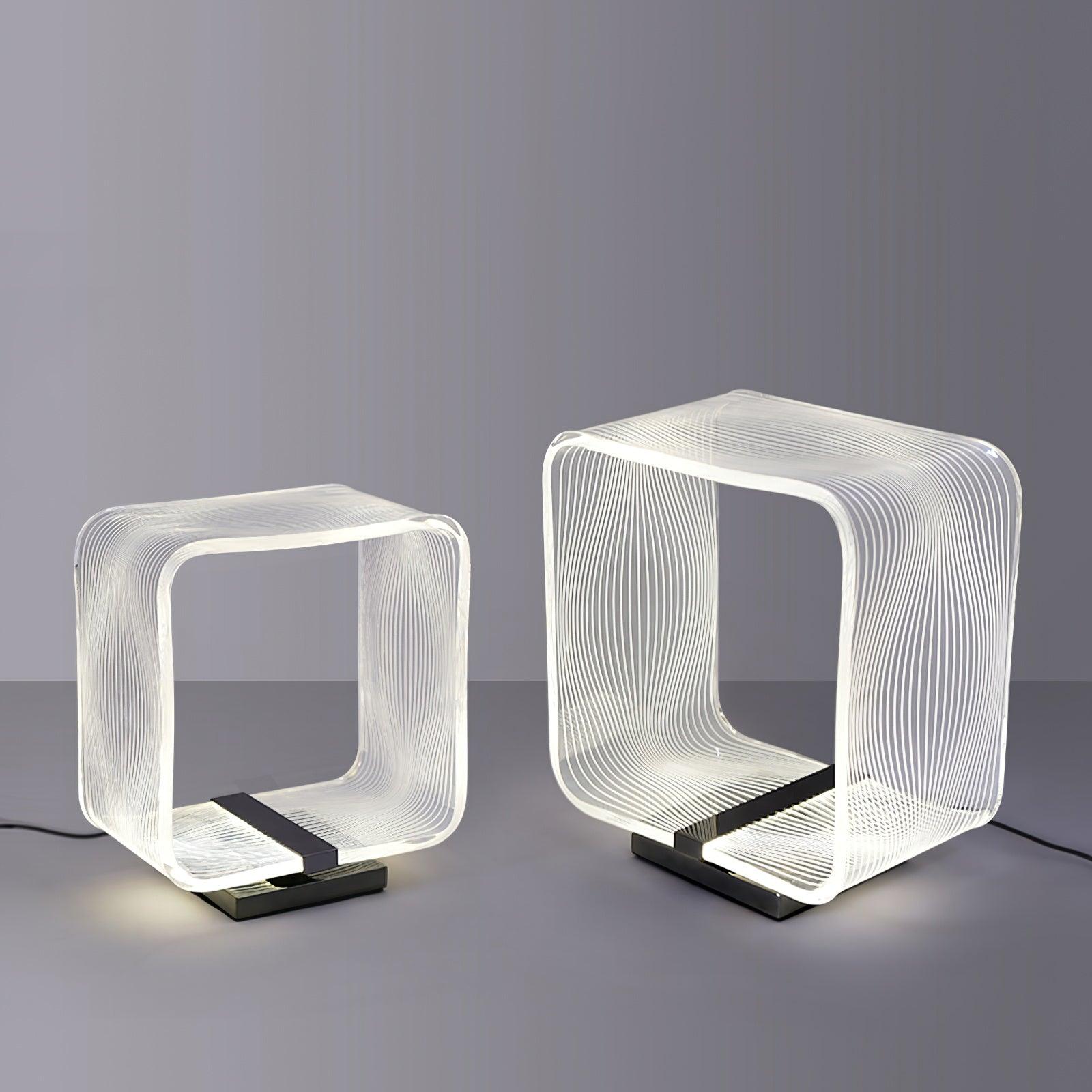 Wire Cube Table Light, Bedside Table Lamp, detail 5