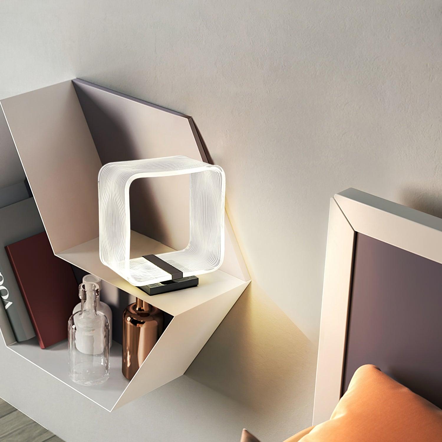 Wire Cube Table Light, Bedside Table Lamp, detail 3