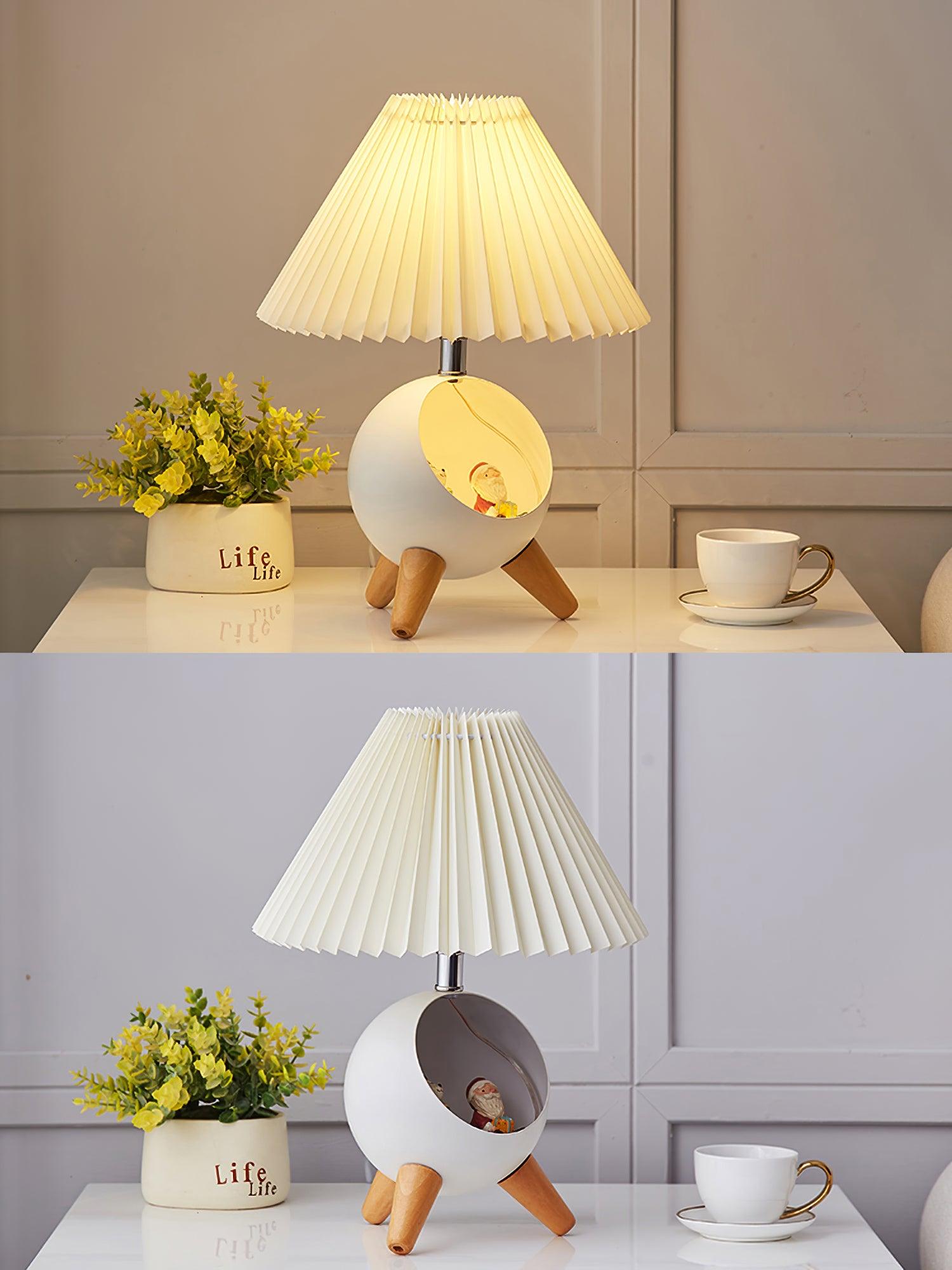 Wood Small Table Light, Bedside Table Lamp, detail 11