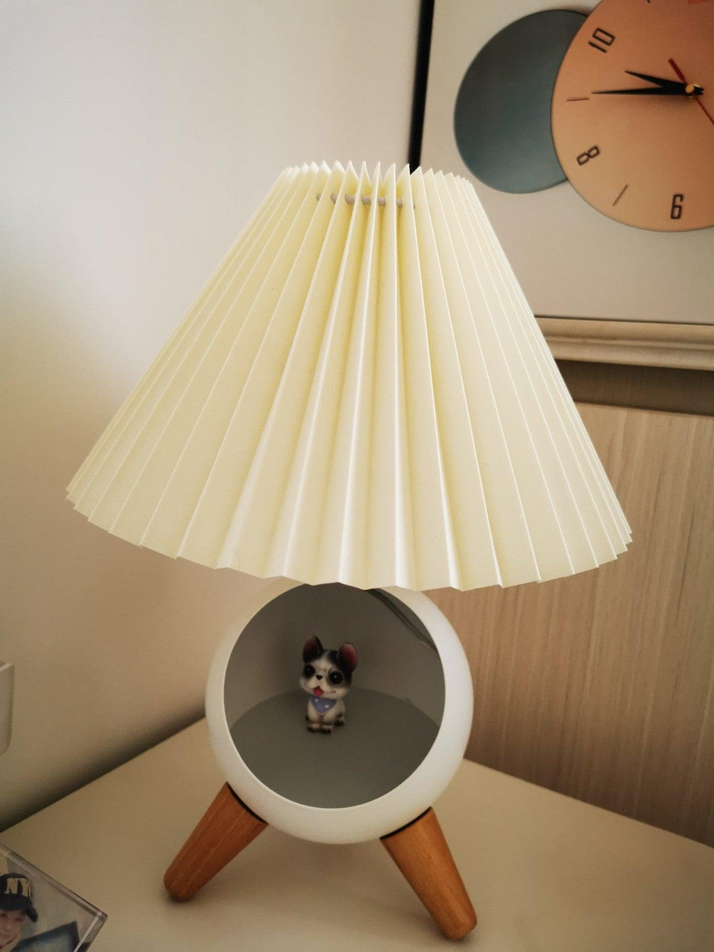 Wood Small Table Light, Bedside Table Lamp, detail 13