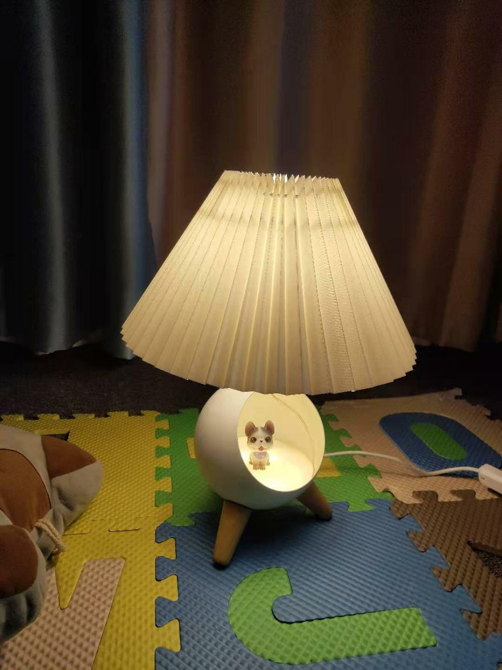 Wood Small Table Light, Bedside Table Lamp, detail 14