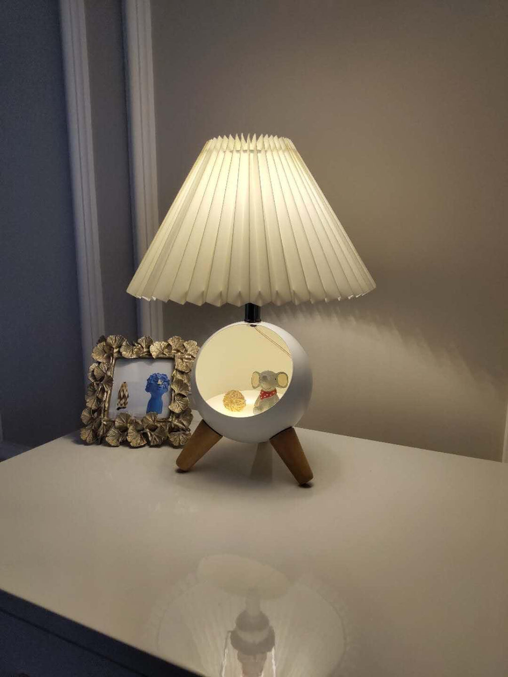 Wood Small Table Light, Bedside Table Lamp, detail 17