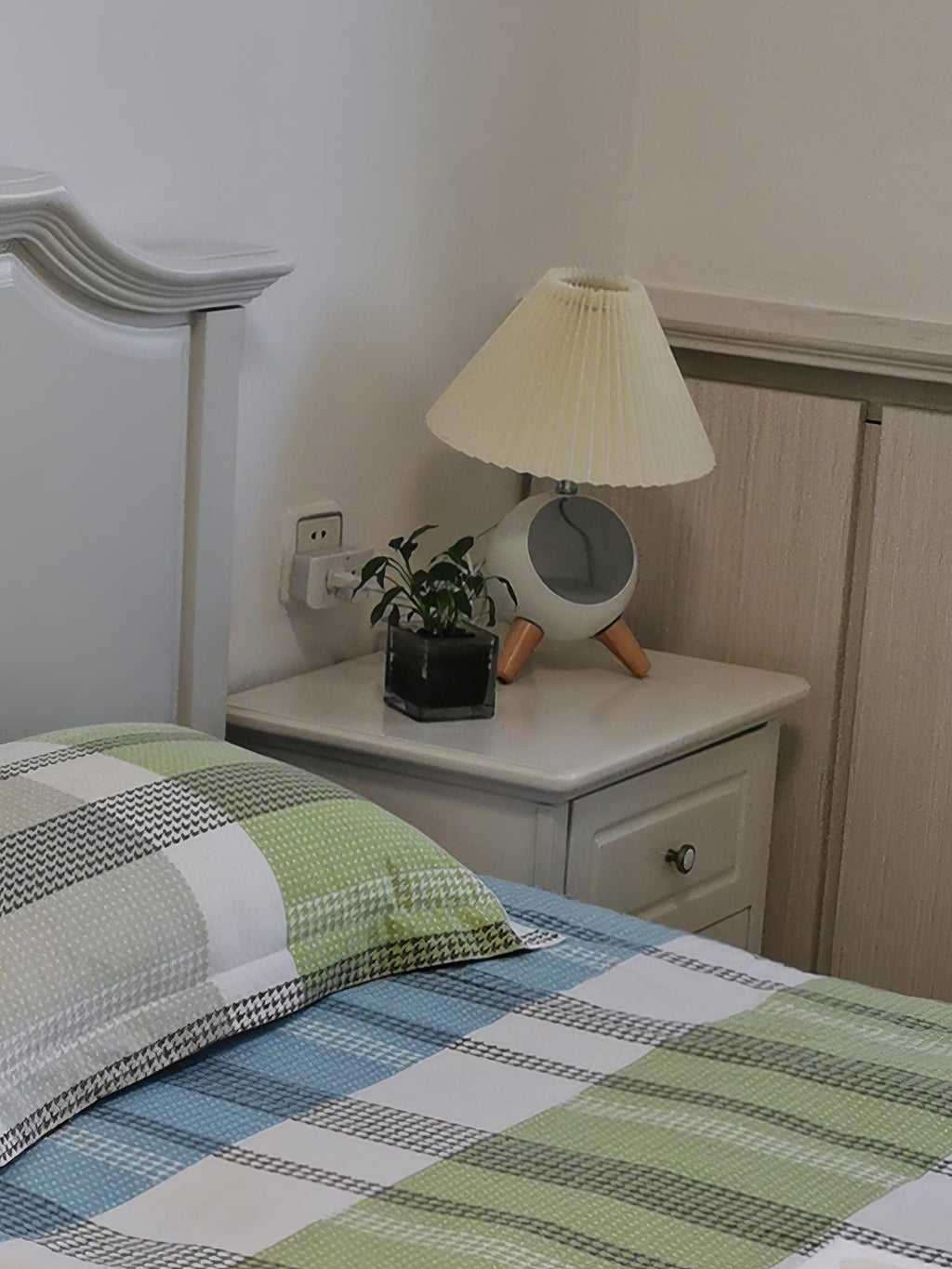 Wood Small Table Light, Bedside Table Lamp, detail 18