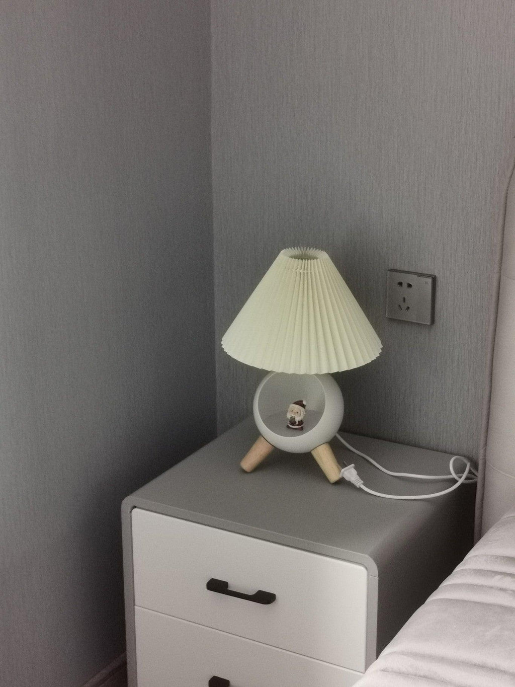 Wood Small Table Light, Bedside Table Lamp, detail 19