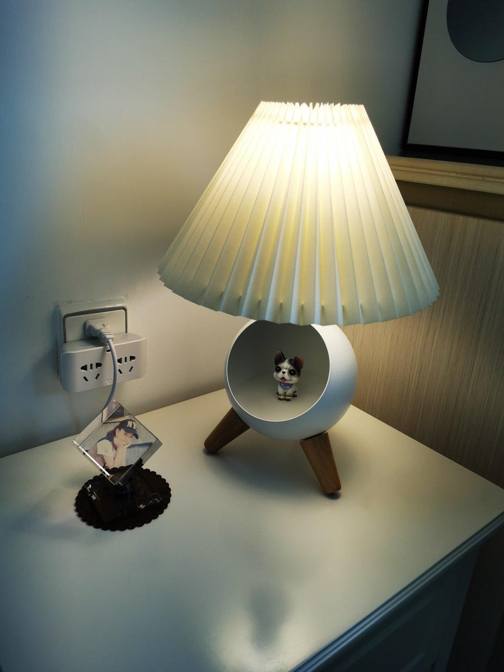 Wood Small Table Light, Bedside Table Lamp, detail 20