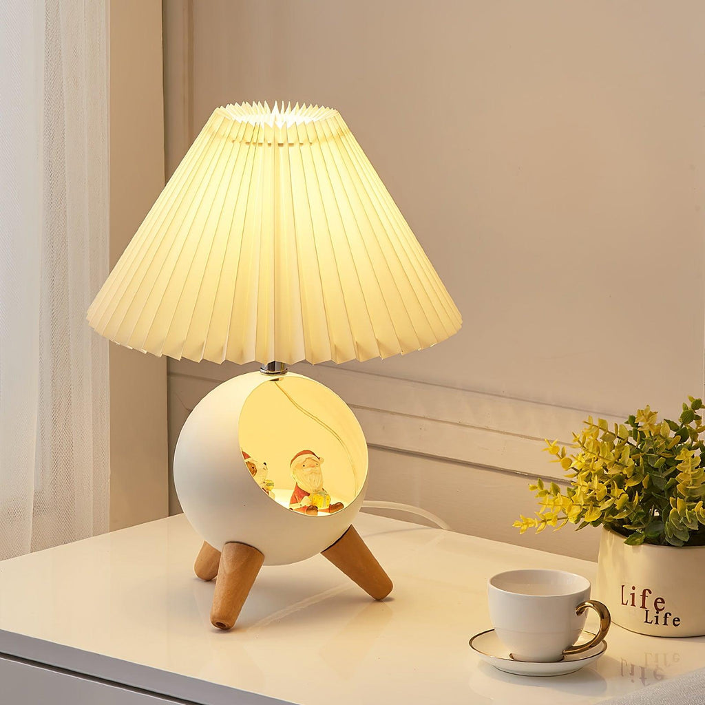 Wood Small Table Light, Bedside Table Lamp, detail 3