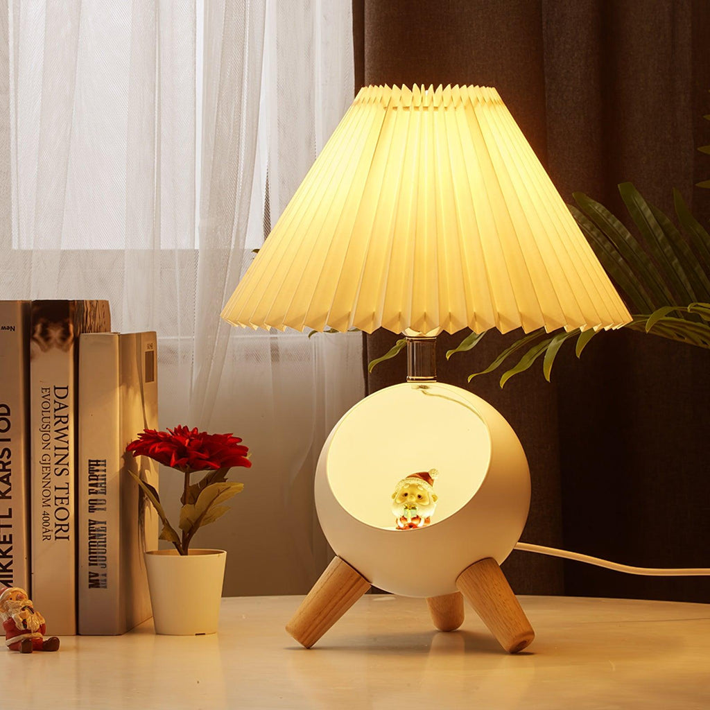 Wood Small Table Light, Bedside Table Lamp, detail 6