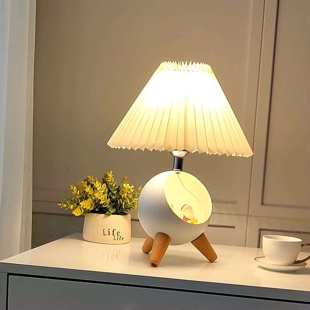 Wood Small Table Light, Bedside Table Lamp, detail 7