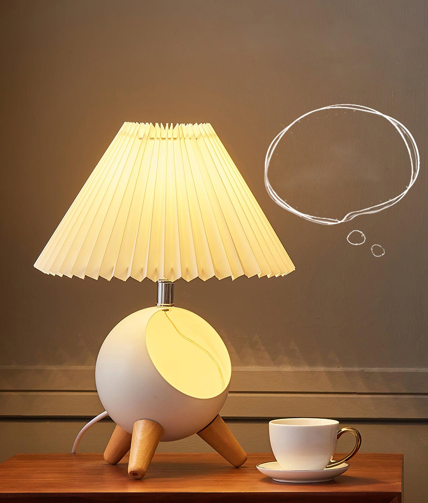 Wood Small Table Light, Bedside Table Lamp, detail 9