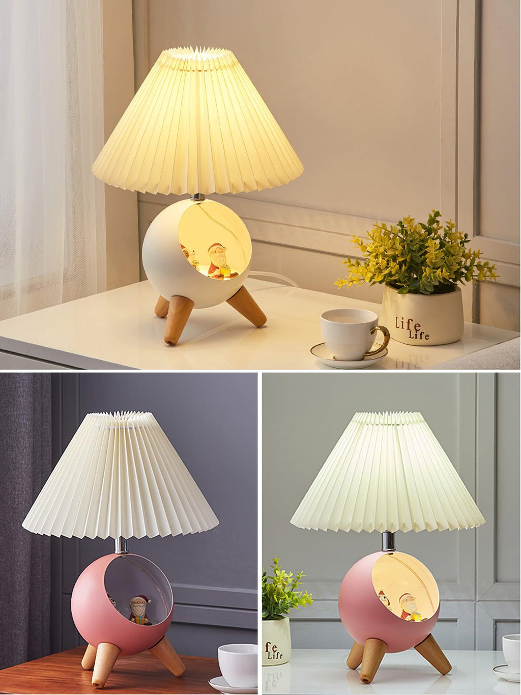 Wood Small Table Light, Bedside Table Lamp, detail 10